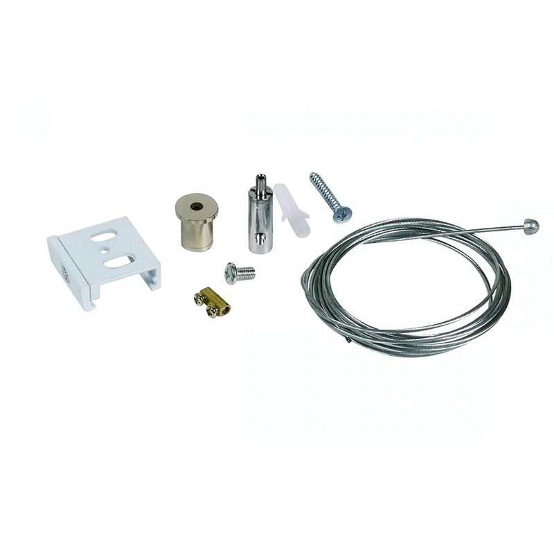 Kit de suspension pour éclairage sur rail triphasé, 3 mètres, blanc, Pro