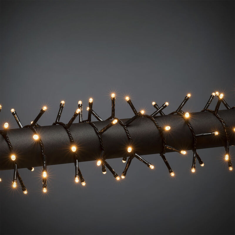 Lumières de Noël extérieures LED 13,5 m, 180 lumières blanc chaud