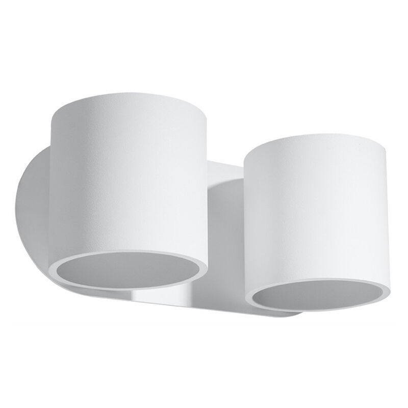 Applique up and down en aluminium blanche, Amely