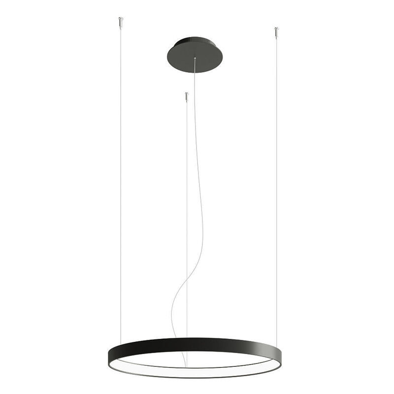 Suspension en aluminium noire, Ringo, 30W, 3000K LED