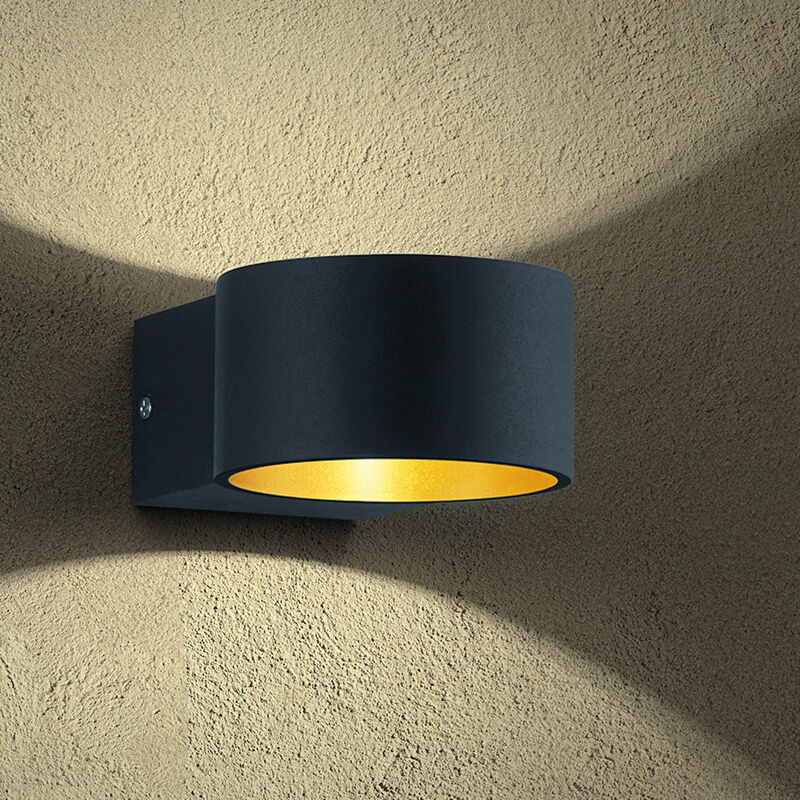 Applique up and down moderne noire, Tyra, 4,3W, 3000K LED