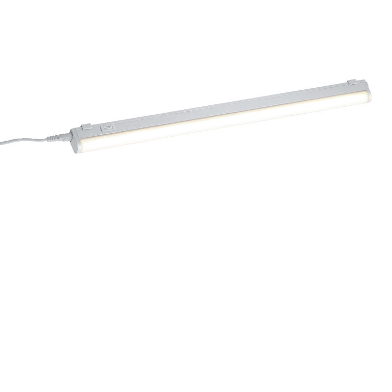 Éclairage sous meuble cuisine en plastique blanc, Irmak, 7W, 3000K LED, avec interrupteur