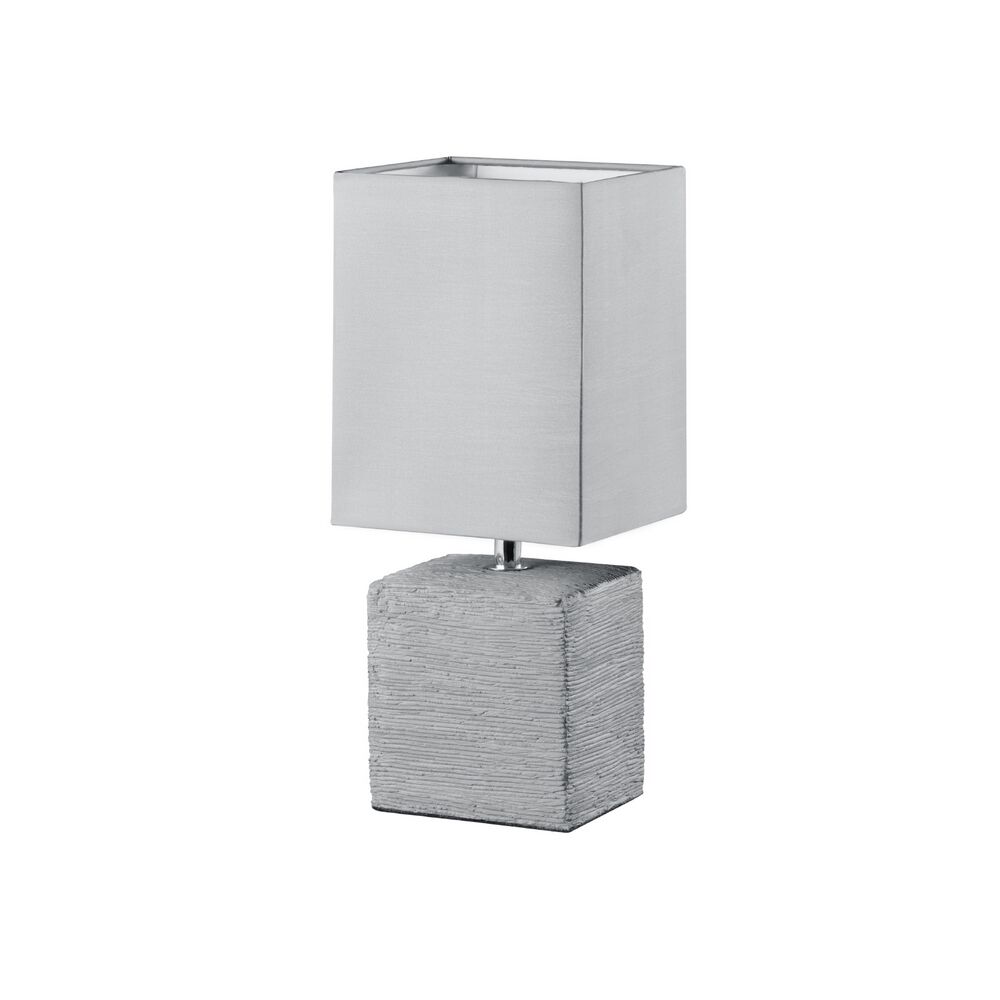 Lampe de table en céramique grise, Karola, avec interrupteur