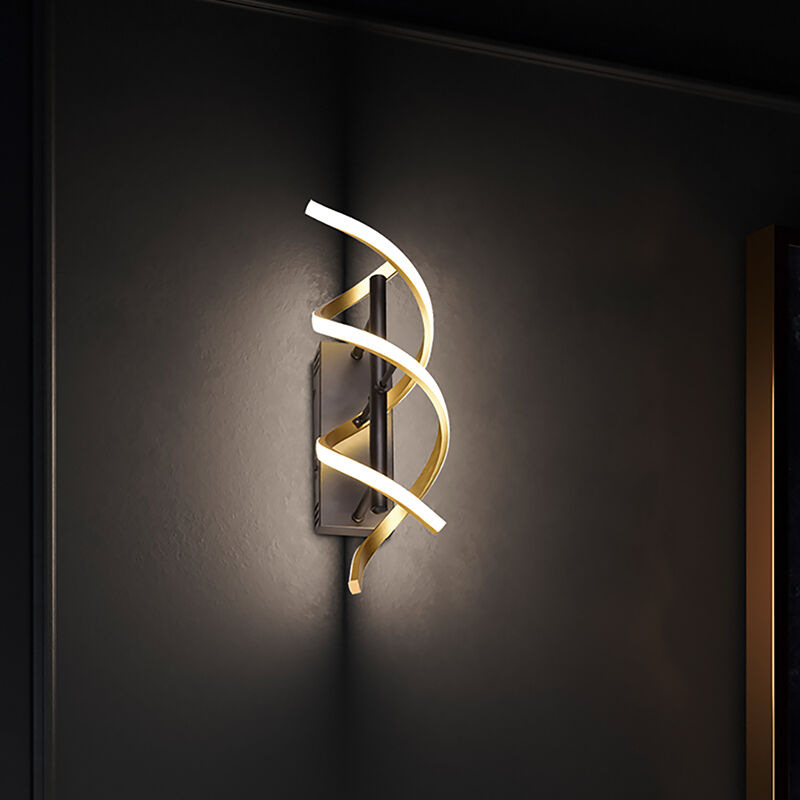 Applique murale design laiton, Sylvian, 22W, blanc chaud à froid réglable LED, gradable en 3 étapes