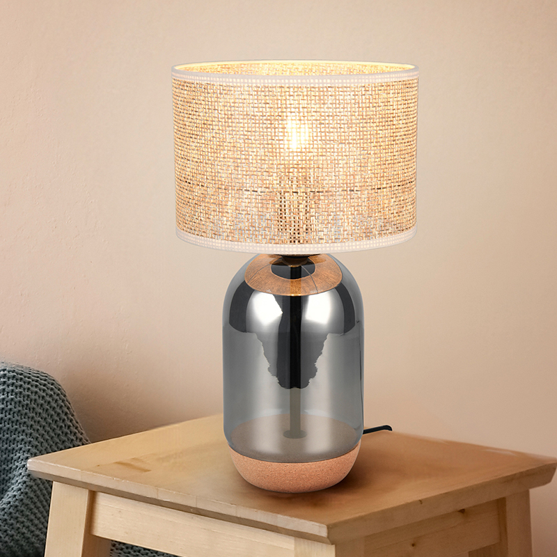 Lampe de table rustique chromée, Madui