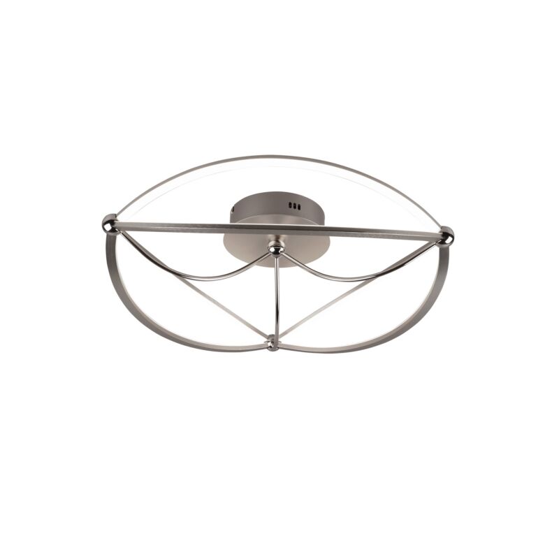 Lampe plafond moderne nickel, Remy, 42W, 3000K LED