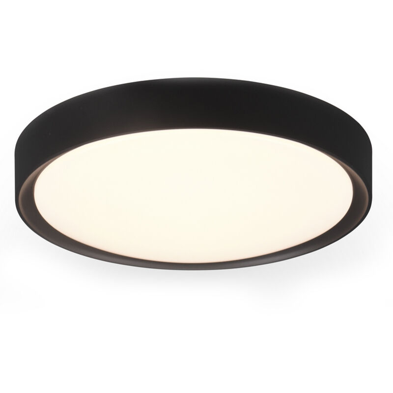 Plafonnier salle de bain en plastique blanc, Evelina, 18W, 3000K LED, IP44
