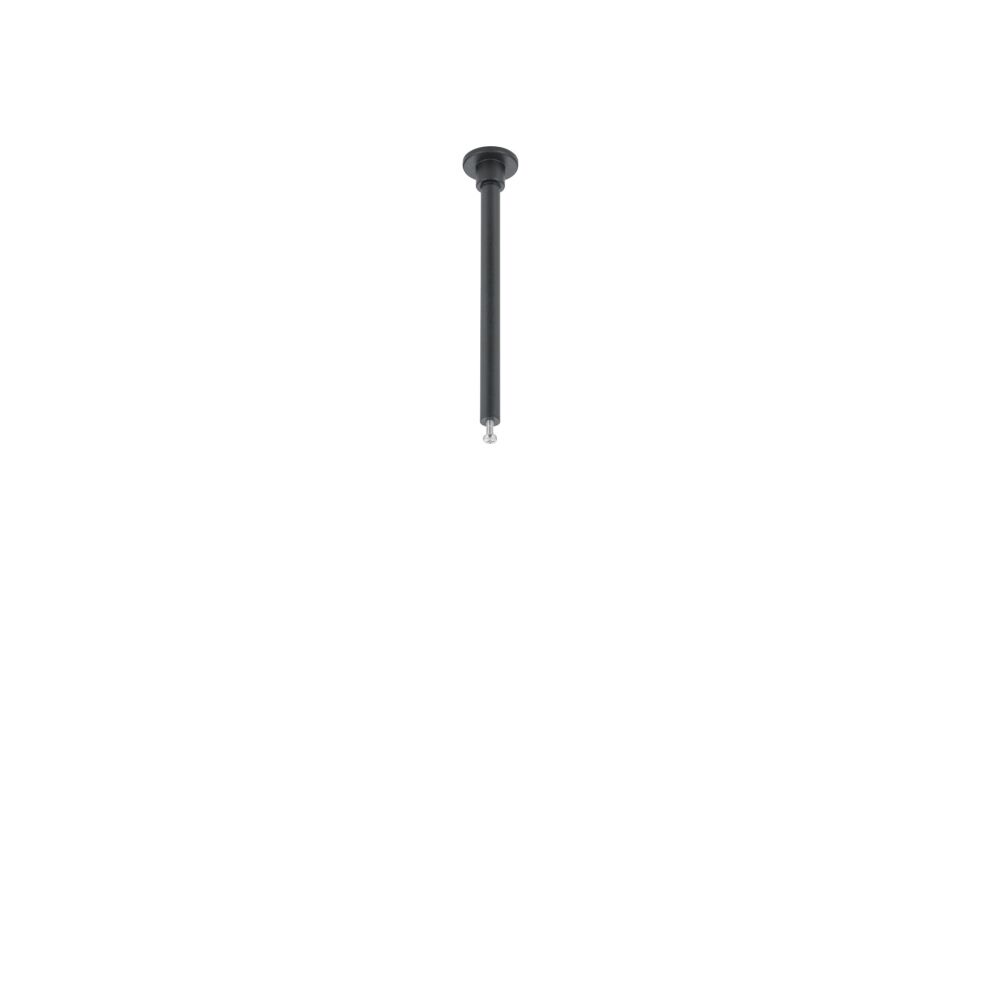 Suspension pour éclairage sur rail biphasé, métal, noir, 12,5cm