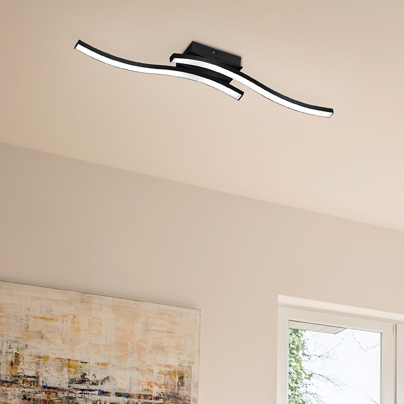 Lampe plafond moderne noire, Go, 5W, 3000K LED