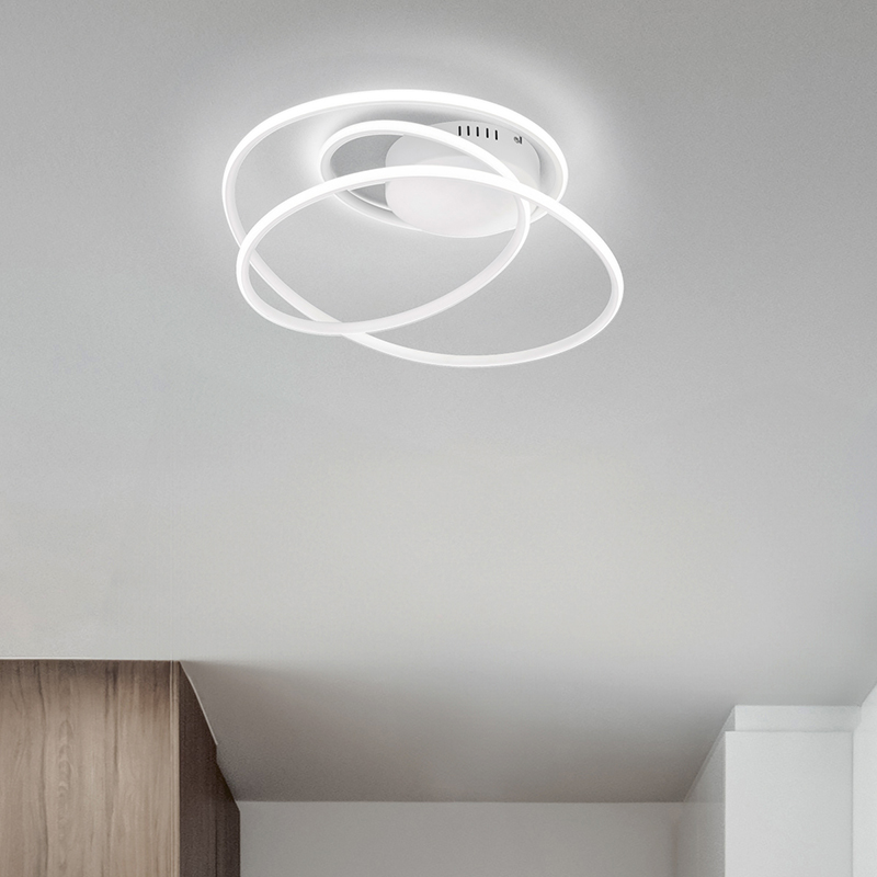 Lampe plafond design blanche, Marell, 36W, 4000K LED, gradable en 3 étapes