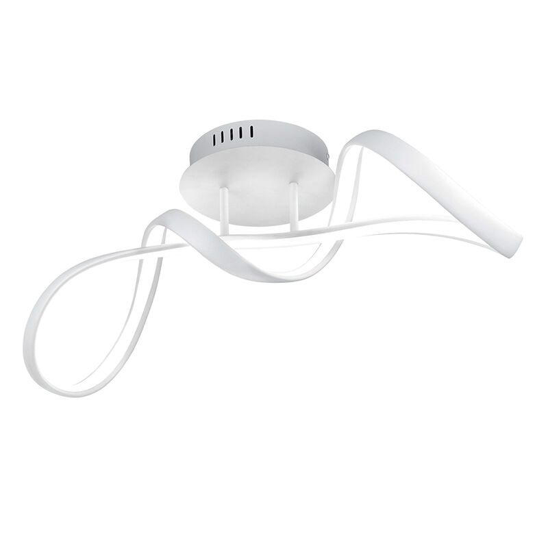 Plafonnier design blanc, Renso, 28W, 4000K LED, gradable en 3 étapes