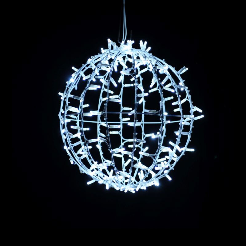 3D kerstbol ​​led blanc froid diametre de 45 cm