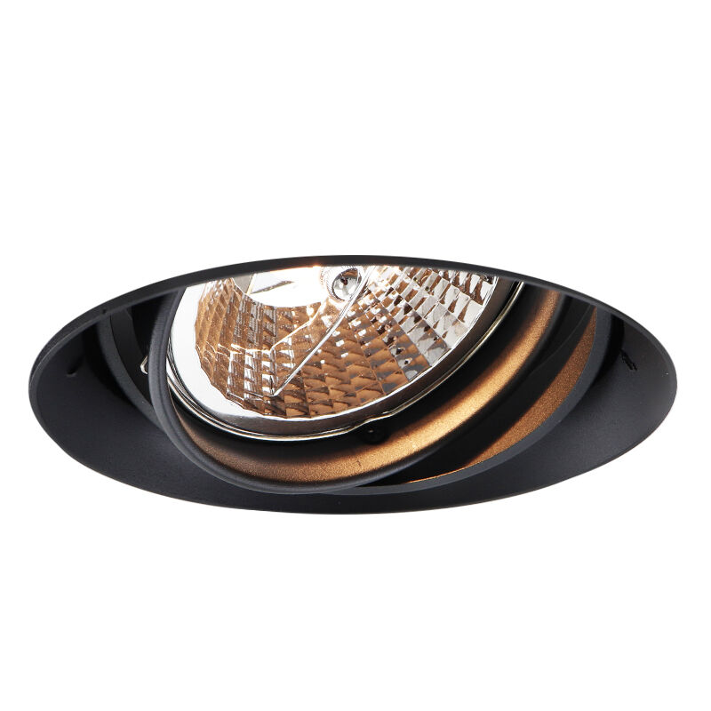 Spot encastré sans bord noir moderne, Wilhelm, GU10 AR111
