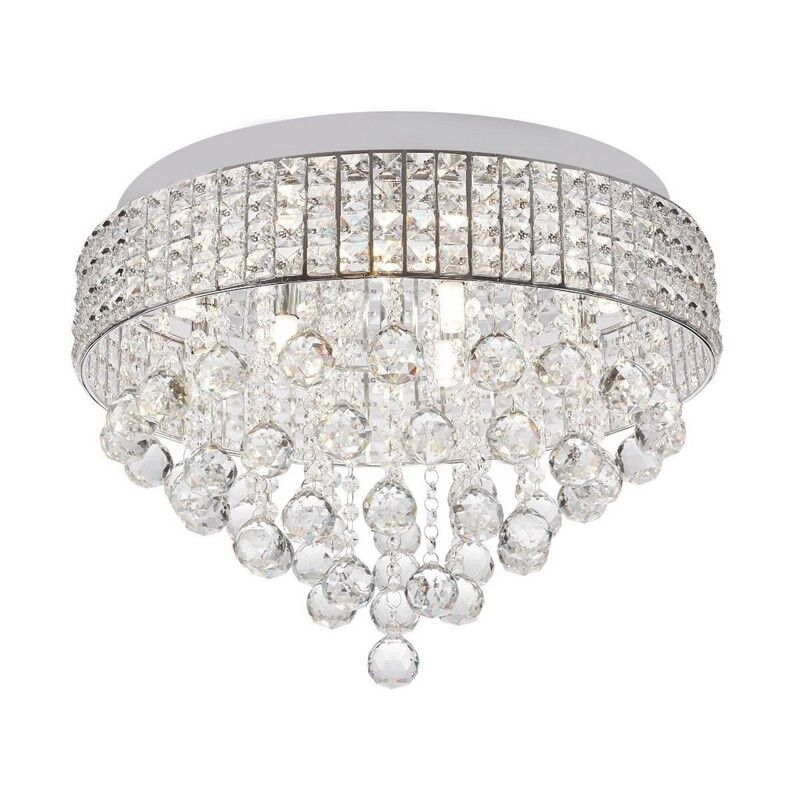 Lampe plafond chromée design, Mitzy