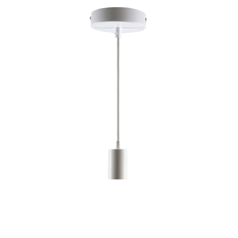 Suspension sans abat-jour blanche en aluminium, Rika