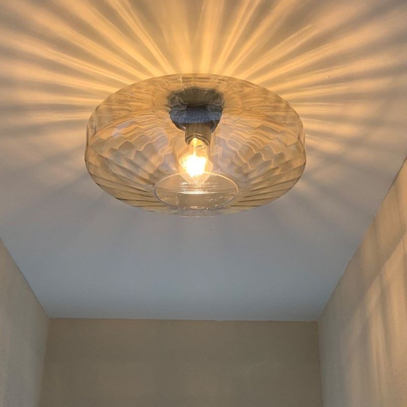 Lampe plafond ambre rétro, Evren