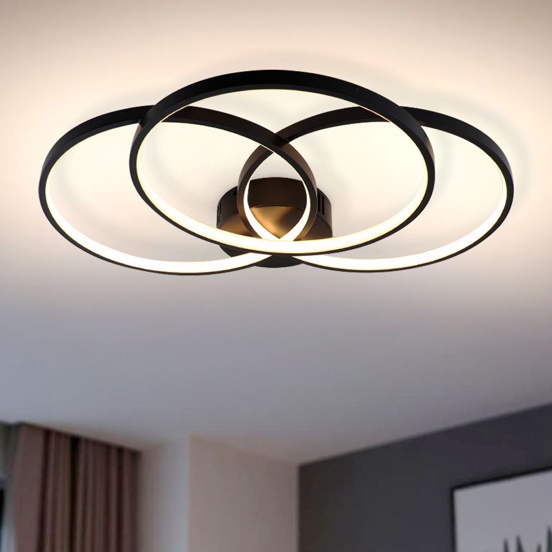 Lampe plafond noire design, Giorgio, 42W, 3000K LED