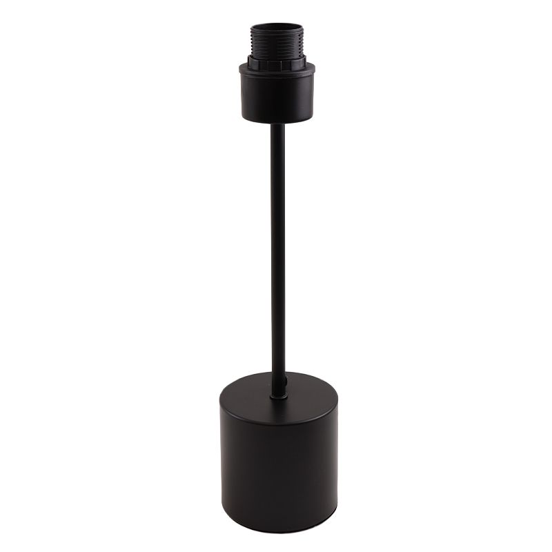Lampe de table sans abat-jour noire en aluminium, Rika, avec interrupteur