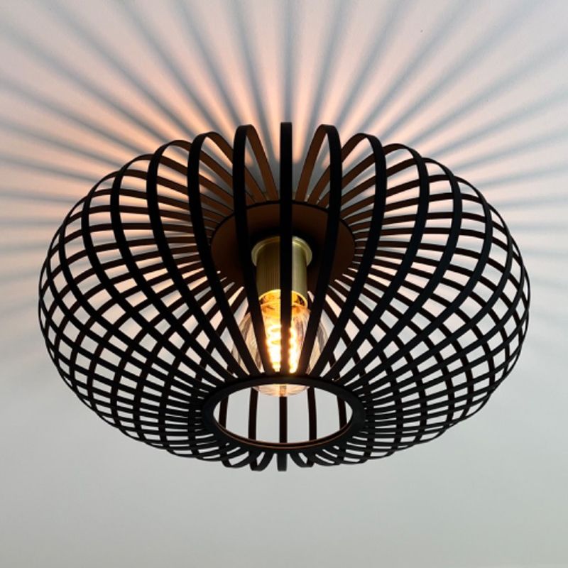 Lampe plafond dorée industrielle, Lieve