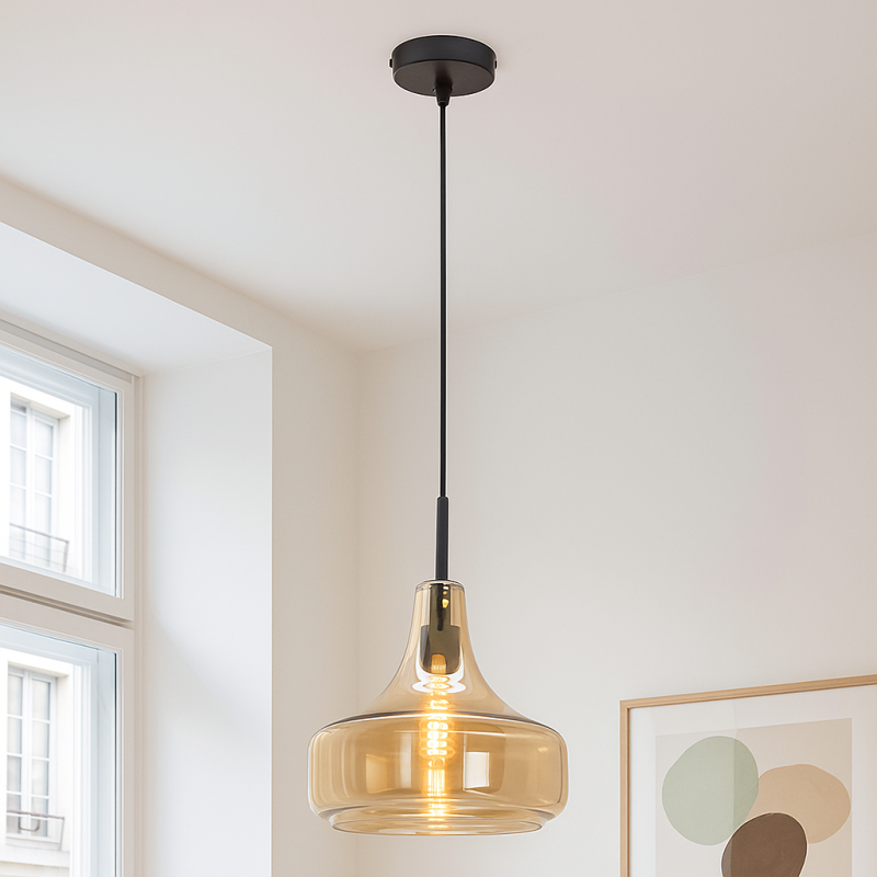 Suspension ambre moderne, Yael