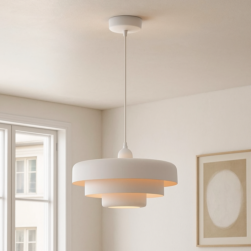 Suspension blanche moderne, Meredith Suspension blanche moderne, Meredith
