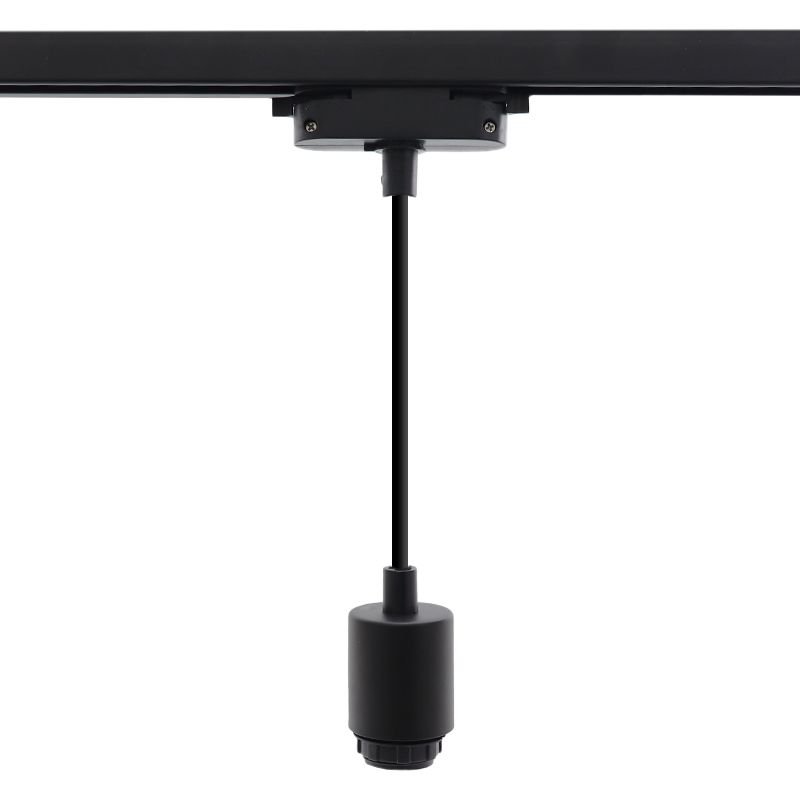 Spot de système de rail monophasé noir en plastique, Spot de système de rail monophasé noir en plastique,