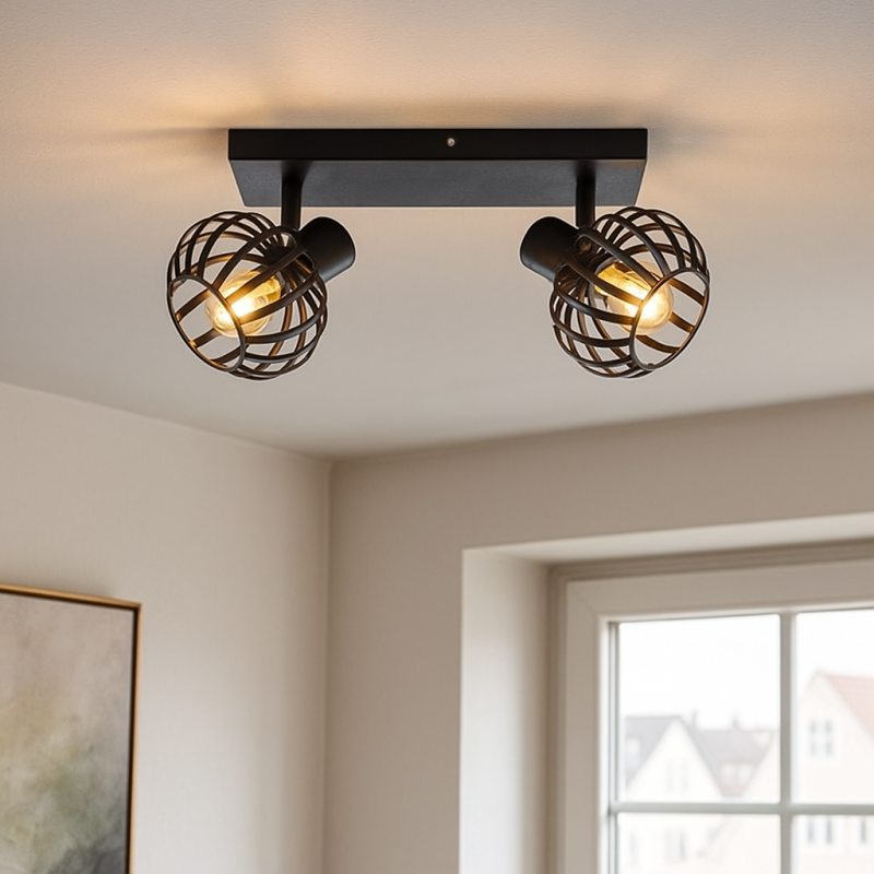 Spot plafond noir industriel, Lieve Spot plafond noir industriel, Lieve