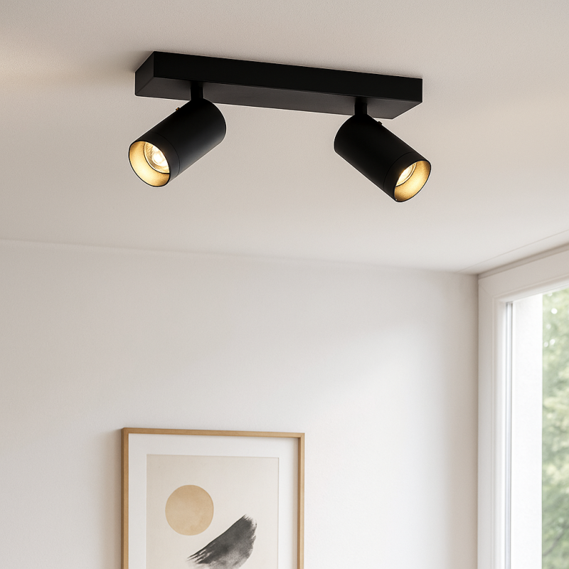 Spot plafond noir moderne, Nadi