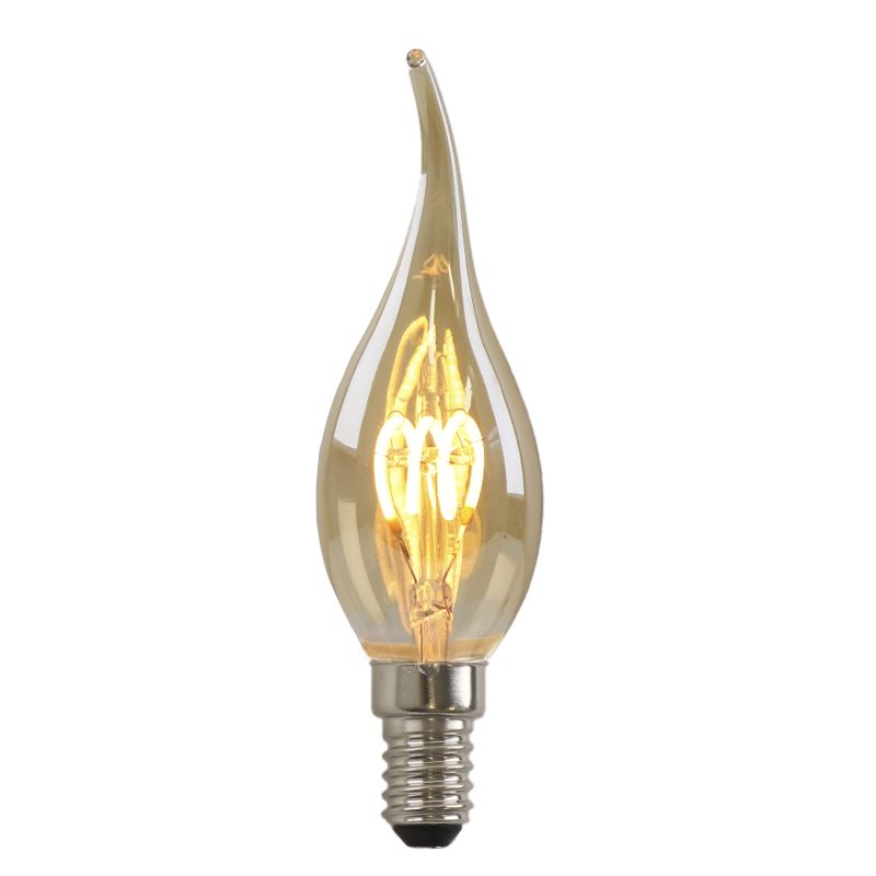 Olucia ampoule LED bougie E14 gradable Tuelo, ambre, 2W, 2200K Olucia ampoule LED bougie E14 gradable Tuelo, ambre, 2W, 2200K