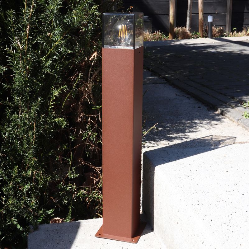 Luminaire extérieur couleur rouille moderne, Sanel, IP44