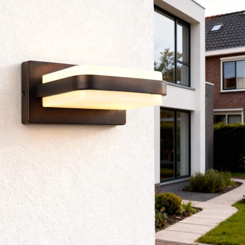 Luminaire extérieur noir moderne, Sita, 12W, 3000K LED, IP44 Luminaire extérieur noir moderne, Sita, 12W, 3000K LED, IP44