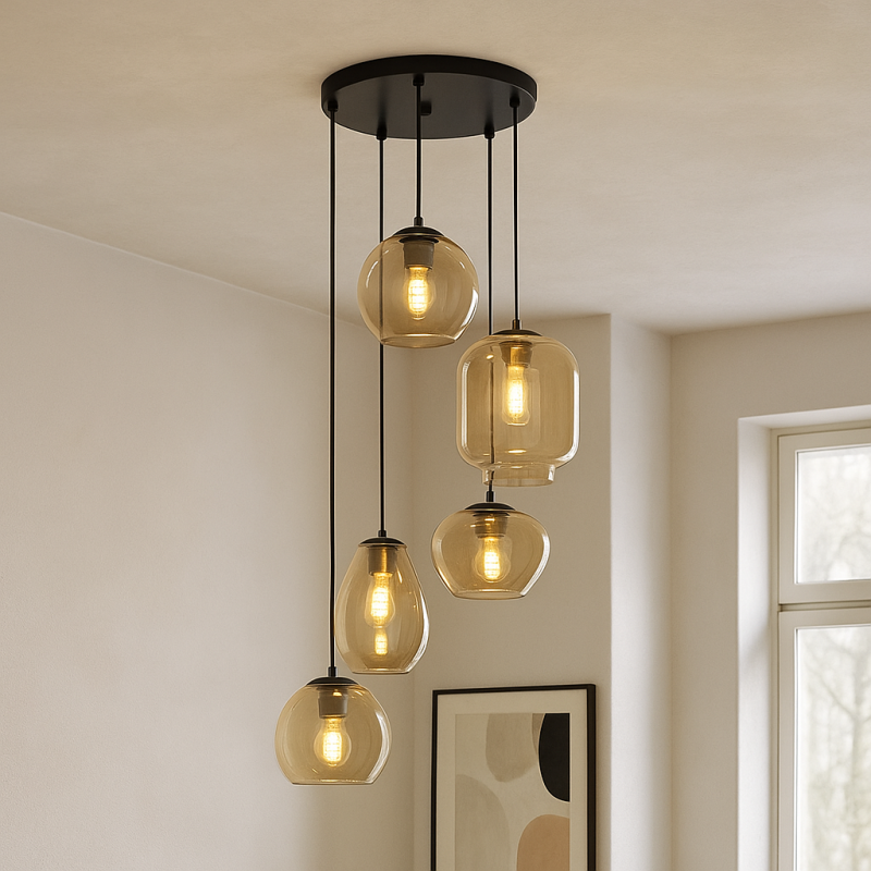Suspension ambre moderne, Caia Suspension ambre moderne, Caia