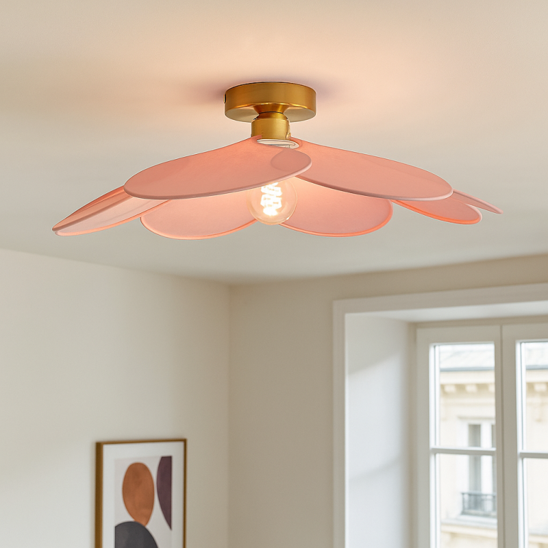 Plafonnier rose rustique, Nena