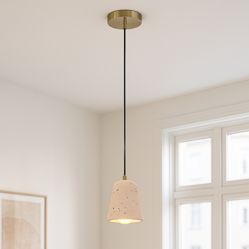 Suspension en marbre beige, Claes Suspension en marbre beige, Claes