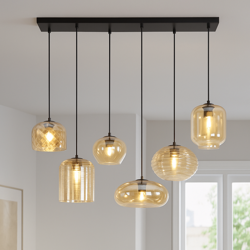 Suspension ambre moderne, Caia Suspension ambre moderne, Caia