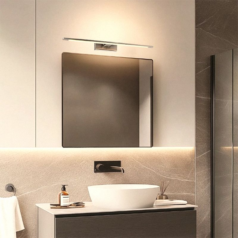 Éclairage miroir nickel moderne, Steffy, 8W, 3000K LED, IP44