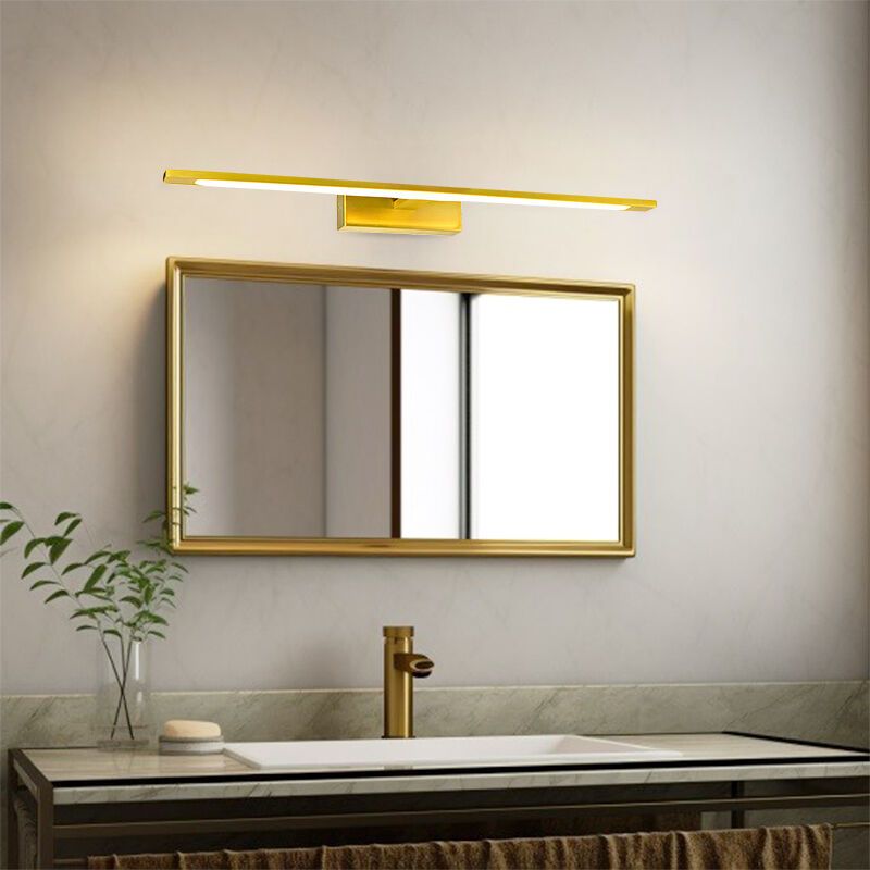 Éclairage miroir doré moderne, Steffy, 8W, 3000K LED, IP44 Éclairage miroir doré moderne, Steffy, 8W, 3000K LED, IP44
