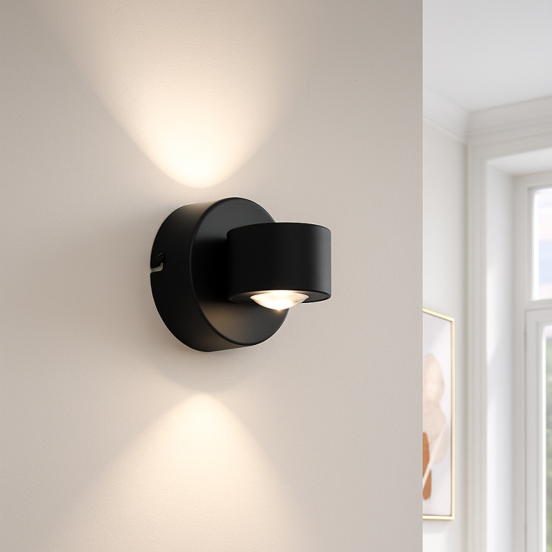 Applique up and down noire moderne, Izzet, 6W, 3000K LED Applique up and down noire moderne, Izzet, 6W, 3000K LED