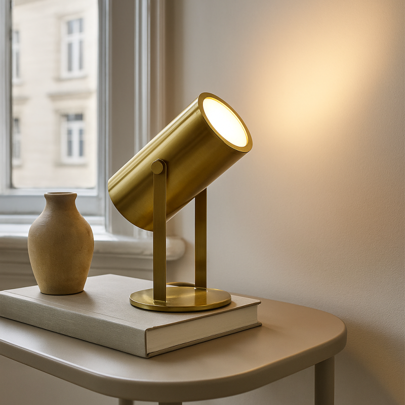 Lampe de table rechargeable laiton moderne, Elko, 2W, 3000K LED, avec interrupteur Lampe de table rechargeable laiton moderne, Elko, 2W, 3000K LED, avec interrupteur