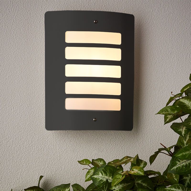 Luminaire extérieur anthracite en métal, Alea, IP44