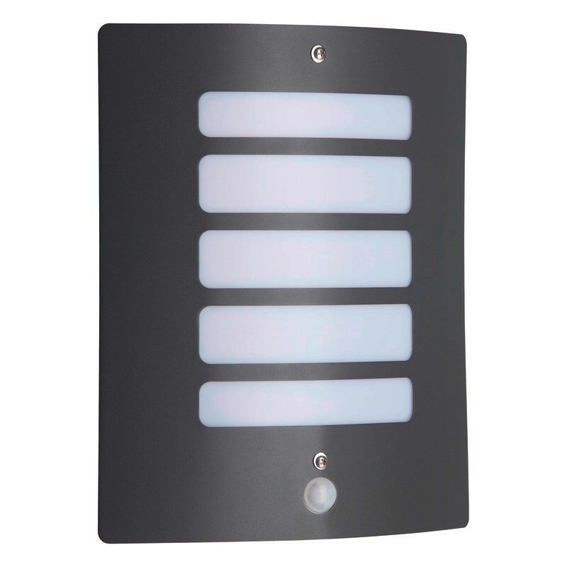 Applique extérieur avec détecteur de mouvement anthracite en métal, Alea, IP44