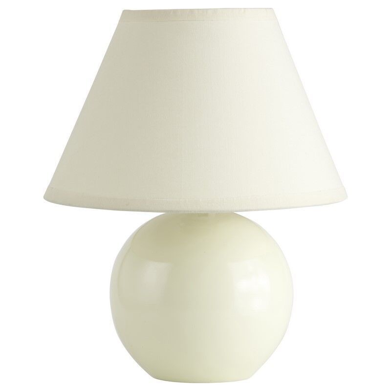 Lampe de table en céramique beige, Pilar, avec interrupteur Lampe de table en céramique beige, Pilar, avec interrupteur