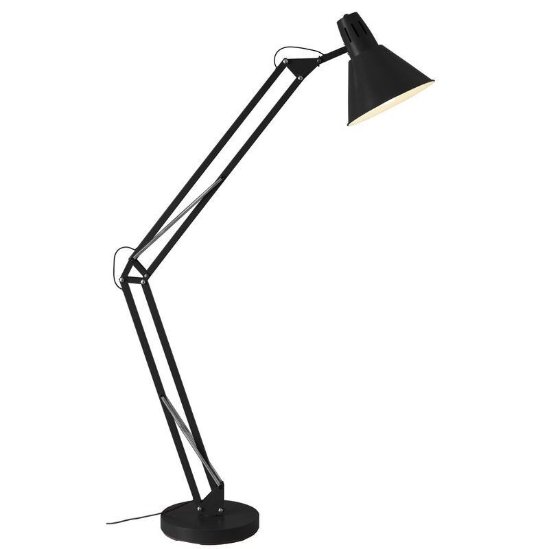 Lampadaire noir en métal, Jesselynn, avec interrupteur Lampadaire noir en métal, Jesselynn, avec interrupteur
