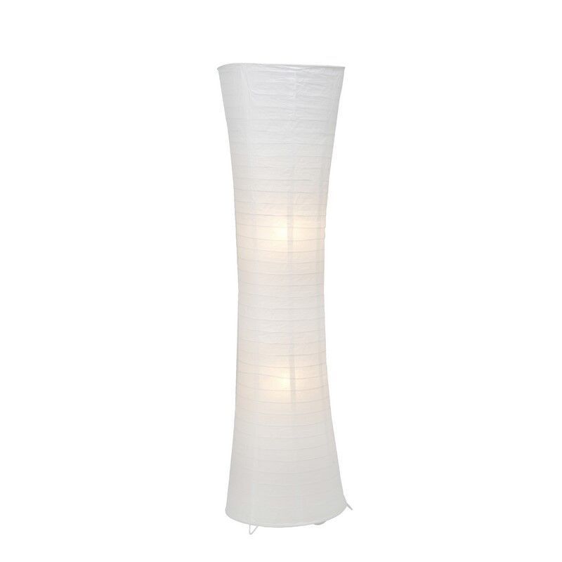 Lampadaire blanc en métal, Isalie, avec interrupteur Lampadaire blanc en métal, Isalie, avec interrupteur