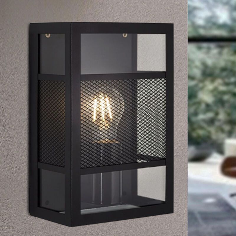 Luminaire extérieur noire industrielle, Ramla, IP44