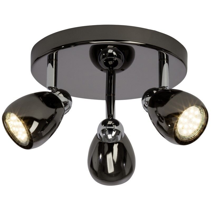 Plafonnier noir en métal, Khadra, 3W, 3000K LED