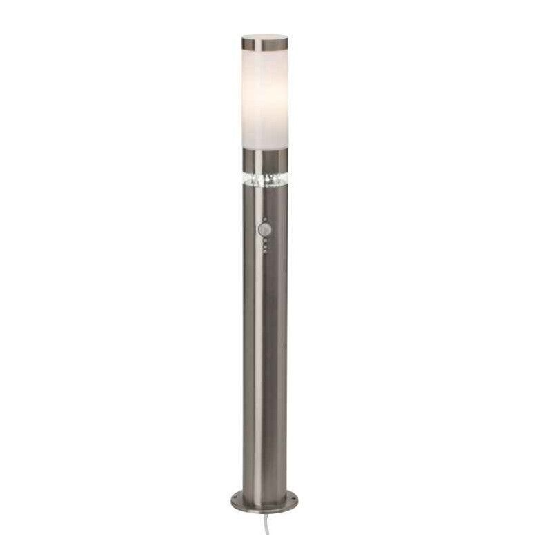 Lampadaire extérieur avec détecteur de mouvement chromé en plastique, Sage, 5W, 3000K LED, IP44