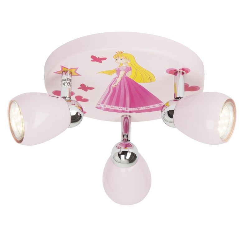 Spot plafond pour enfants rose en métal, Rinze, 2,5W, 3000K LED Spot plafond pour enfants rose en métal, Rinze, 2,5W, 3000K LED