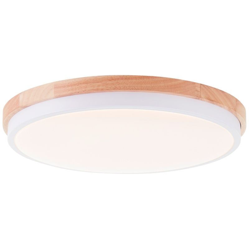 Plafonnier bois moderne, Marloes, 24W, 3000K LED, gradable en 3 étapes