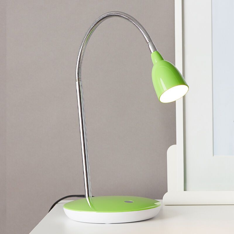 Lampe de bureau verte en plastique, Kit, 3W, 3000K LED, avec interrupteur Lampe de bureau verte en plastique, Kit, 3W, 3000K LED, avec interrupteur